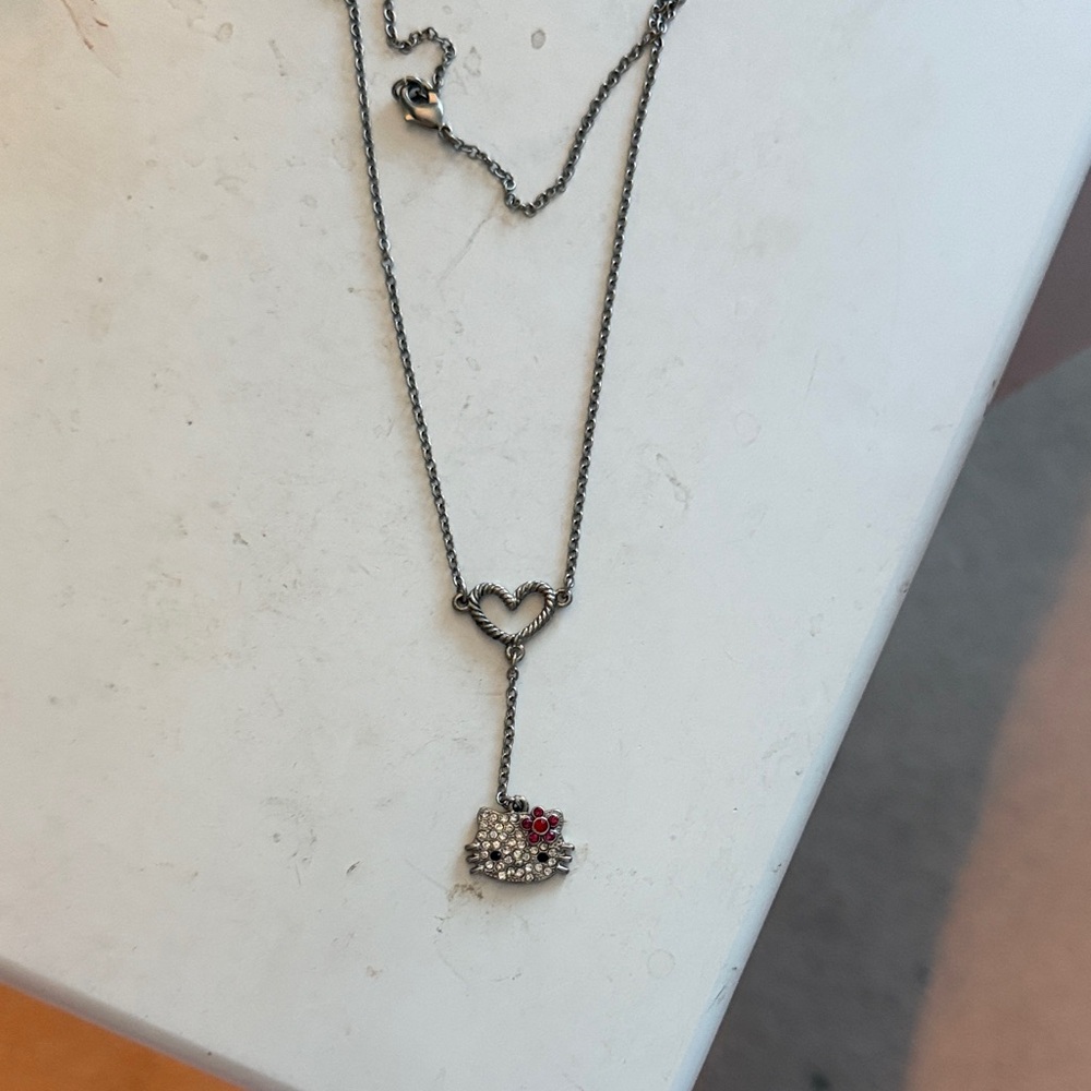 Elegant Silver Hello Kitty Necklace
